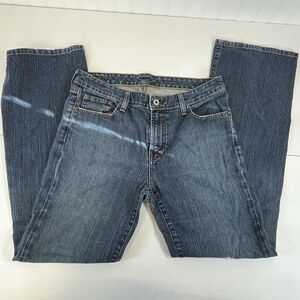 RL Polo Women Jeans Cotton/Spandex Slight flair. SZ 10x32 Kelly Style. Med‎ Wash